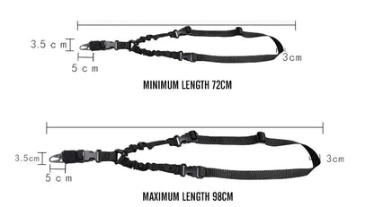 Tactical Gun Single Point Sling Adjustable Bungee Rifle Shoulder strap length for Airsoft Hunting Accessories Strap M4 with pad