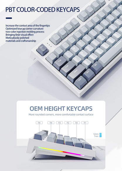 K86 Wireless Hot-Swappable Mechanical Keyboard Bluetooth/2.4g With Display Screen and Volume Rotary Button for Games and Work - ALPENZO