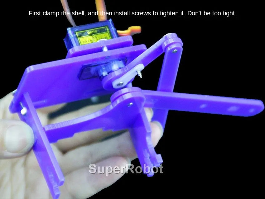 SG90 4 Dof Unassembly Acrylic Mechanical Robot Manipulator Claw For Arduino Robot Arm DIY Kit UNO Programmable Robot Starter Kit ALPENZO