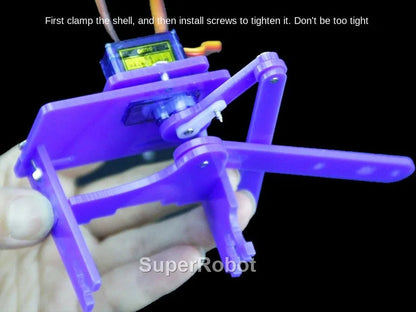 SG90 4 Dof Unassembly Acrylic Mechanical Robot Manipulator Claw For Arduino Robot Arm DIY Kit UNO Programmable Robot Starter Kit ALPENZO
