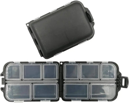 Fishing Tackle Box Portable Case Hooks Lure Baits Storage Box Containers For Storing Swivels Jigs Hooks Sinker,10 Compartments