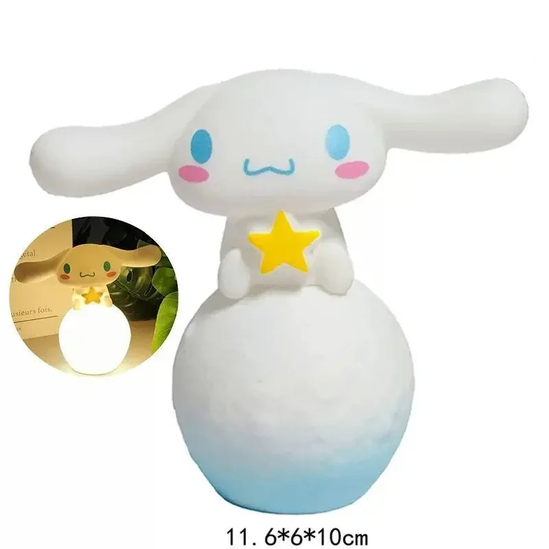 Sanrio Hello Kitty Night Light Luminous Children's Toy Bedside Lamp Anime Cartoon Kuromi Cinnamoroll Cute Children's Gift Gift ALPENZO