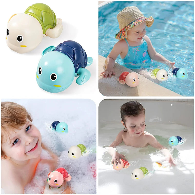 Baby Bath Toys Bathing Cute Swimming Turtle Whale Pool Beach Classic Chain Clockwork Water Toy For Kids Water Playing Toys ALPENZO