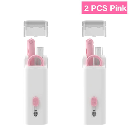 7-in-1 Computer Keyboard Cleaner Brush Screen cleaning Spray Bottle Set Earphones Cleaning Pen Cleaning Tools Keycap Puller ALPENZO