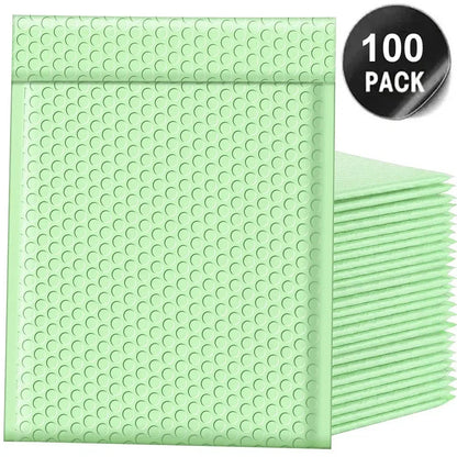 100 Pcs Black Bubble Packaging Envelope Mailing Envelopes Mailer Poly Green Envelope for Shipping Self Seal Bubble Bag Padding ALPENZO
