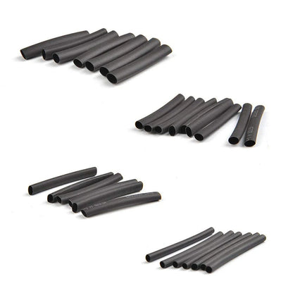 127pcs Black Heat Shrinkable Tube Cable Insulation Sleeve Waterproof Electronic Lated Polyolefin Sheathed Shrink Tubing - ALPENZO
