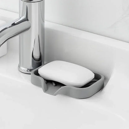 Sink Silicone Tray With drain Soap Sponge Storage Holder Countertop Sink Scrubber Brush Soap Storage Rack Kitchen Organizer