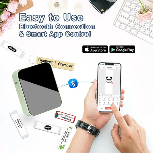 Marklife P15 Thermal Label Printer Similar as D11 D110 D101 Labeling Machine Wireless Bluetooth Label Maker With Label Sticker - ALPENZO