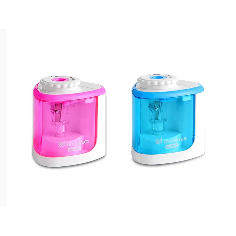 Tenwin Electric/Manual 2 in 1 Pencil Portable Sharpener Safe Student Helical Steel Blade Kids Adults Auto Pencil Sharpener 8005 ALPENZO