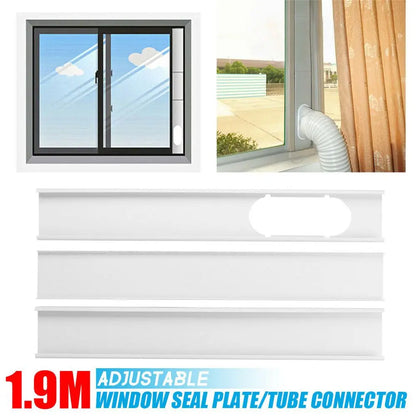 Newest Portable Window Kit Slide Plate Adjustable  Adaptor Wind Shield Exhaust Hose Tube Connector Air Conditioner Accessories - ALPENZO