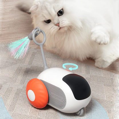 Intelligent Sports Car Remote Control Electric Cat Toys Entertainment Fun Pet Mice Interactive Feathers Cat Sticks Kitten Toy - ALPENZO