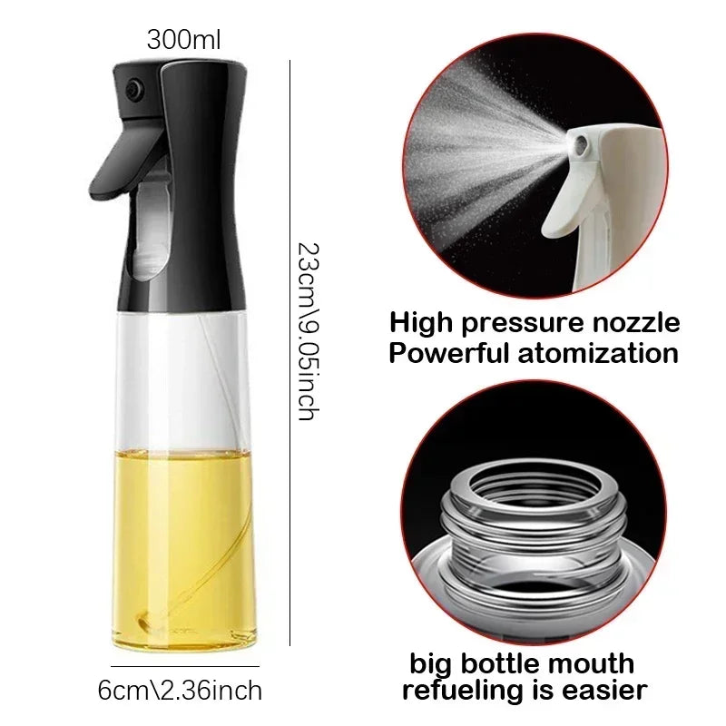 Kitchen Oil Spray Bottle Cooking Olive Oil Sprayer 200/300/500ML Pneumatic Spray Bottle Fitness Barbecue Spray Oil Dispenser - ALPENZO