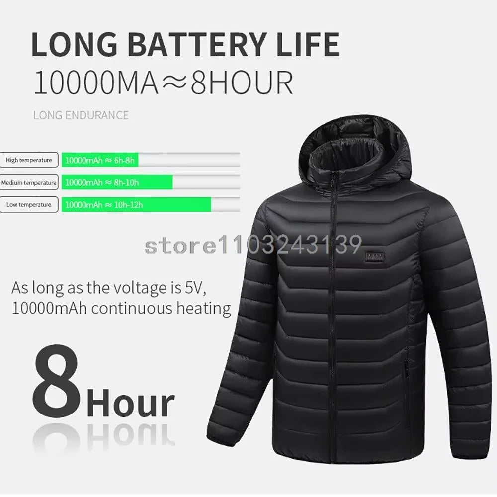 Heated Jacket 21 Areas /2 Areas Winter Men's Women's skiing Jacket USB Electric Heating Jacket Heated Vest Moto Thermal Clothes