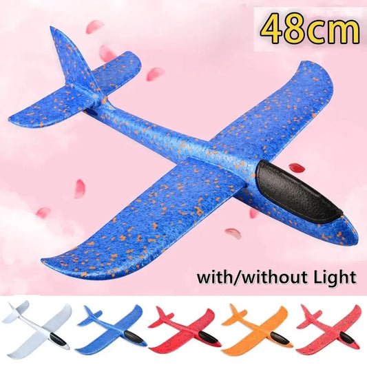 Large Foam Plane Glider Hand Throw Airplane Inertial EPP Bubble Planes Outdoor Launch Kids Toys for Children Boys Gift ALPENZO