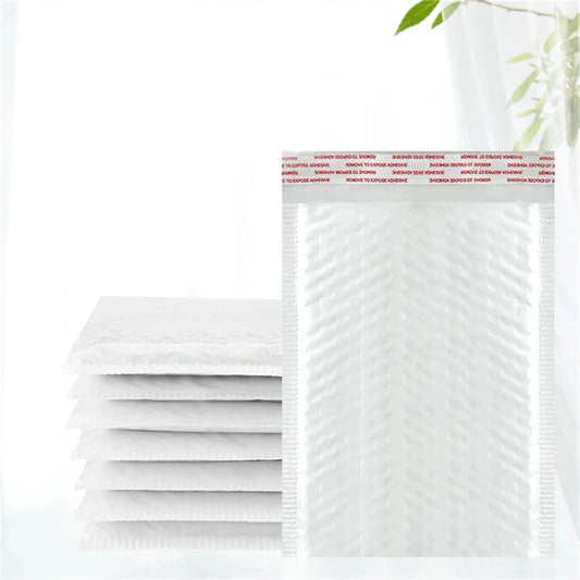 100pcs Pearlescent Film Waterproof Bubble Bag Packaging Express Bag White Foam Self Seal Pack Bag ShippingbagThickened Envelope ALPENZO
