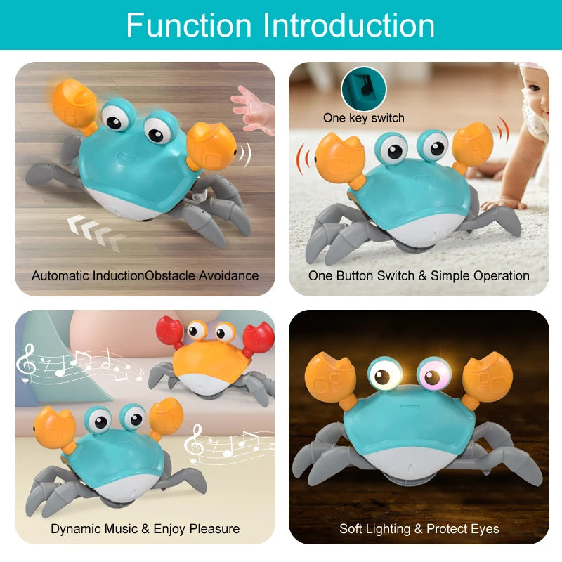 Baby Crawling Toy Kids Induction Escape Crab Octopus Baby Pets Musical Toys Electronic Educational Toddler Moving Toy for Kids ALPENZO