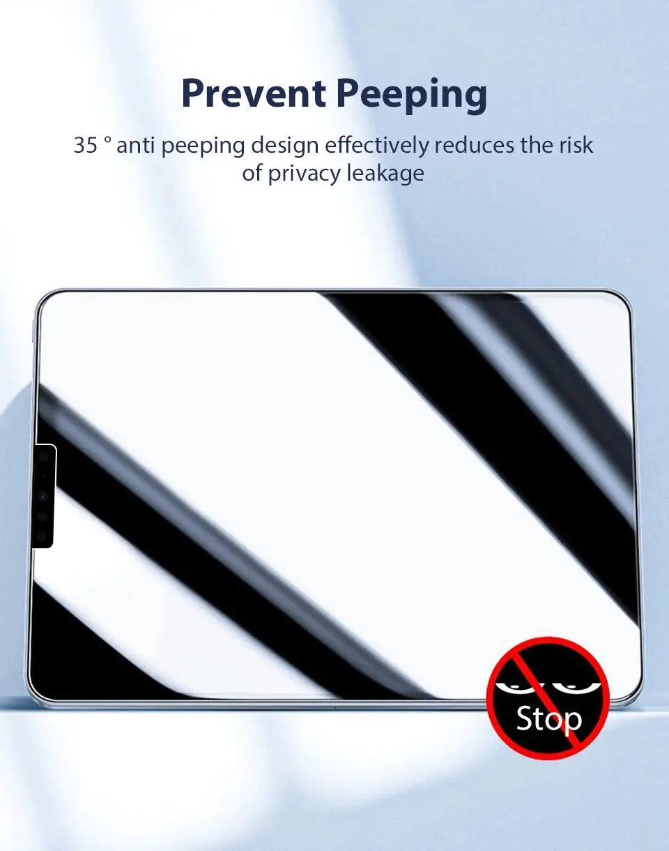 Privacy Glass For iPad Pro 12.9 12 9 11 6th 9th 10th 10 Gen Screen Protector For iPad Air 5 4 7th 8th 10.2 Mini 6 Anti-peep Film - ALPENZO