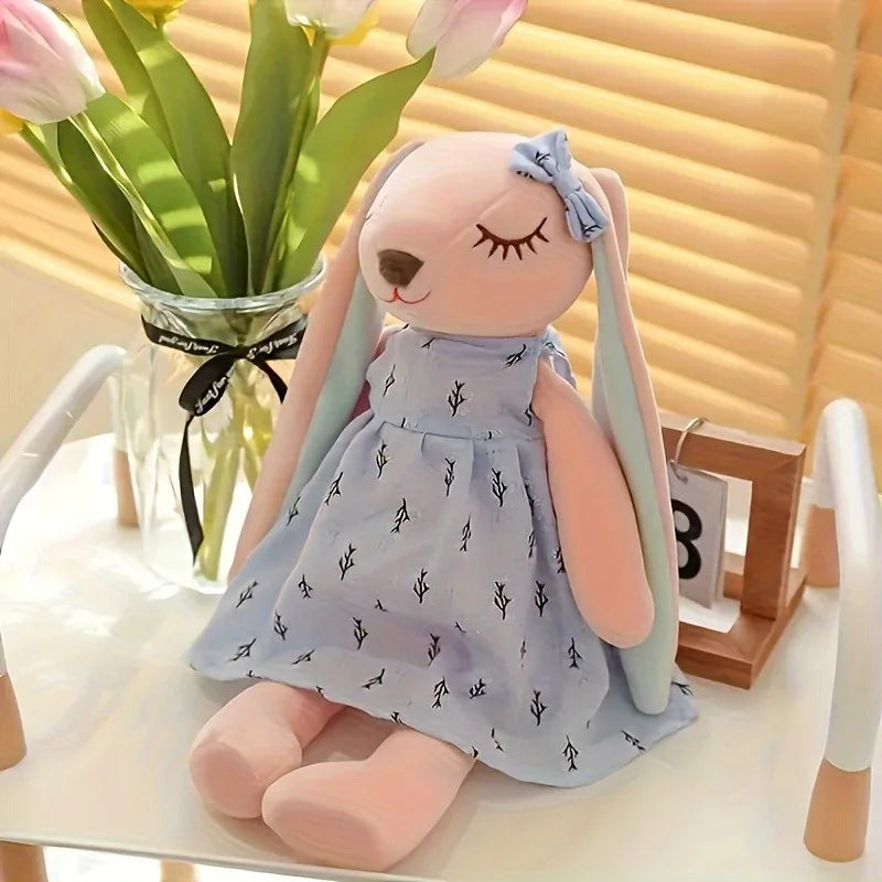 1pc Cute Bunny Plush Toy, Soft Polyester Non-Woven Fabric, Lightweight Stuffed Animal Toys, Children Easter Gift ALPENZO