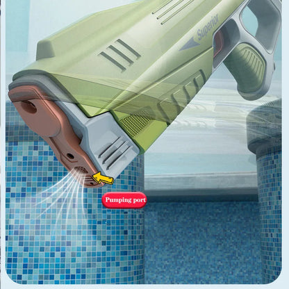 43cm Full Electric Automatic Water Storage Gun Toys Portable Children Summer Beach Outdoor Fight Fantasy Toys for Boys Kids Game ALPENZO