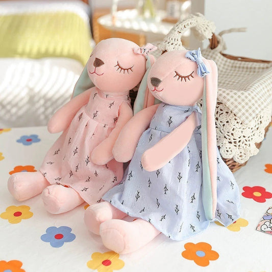 1pc Cute Bunny Plush Toy, Soft Polyester Non-Woven Fabric, Lightweight Stuffed Animal Toys, Children Easter Gift ALPENZO