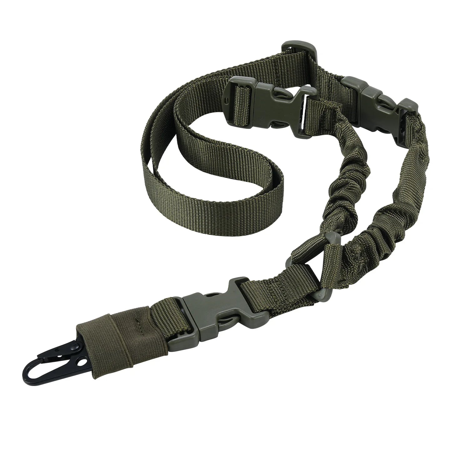 Tactical Gun Single Point Sling Adjustable Bungee Rifle Shoulder strap length for Airsoft Hunting Accessories Strap M4 with pad