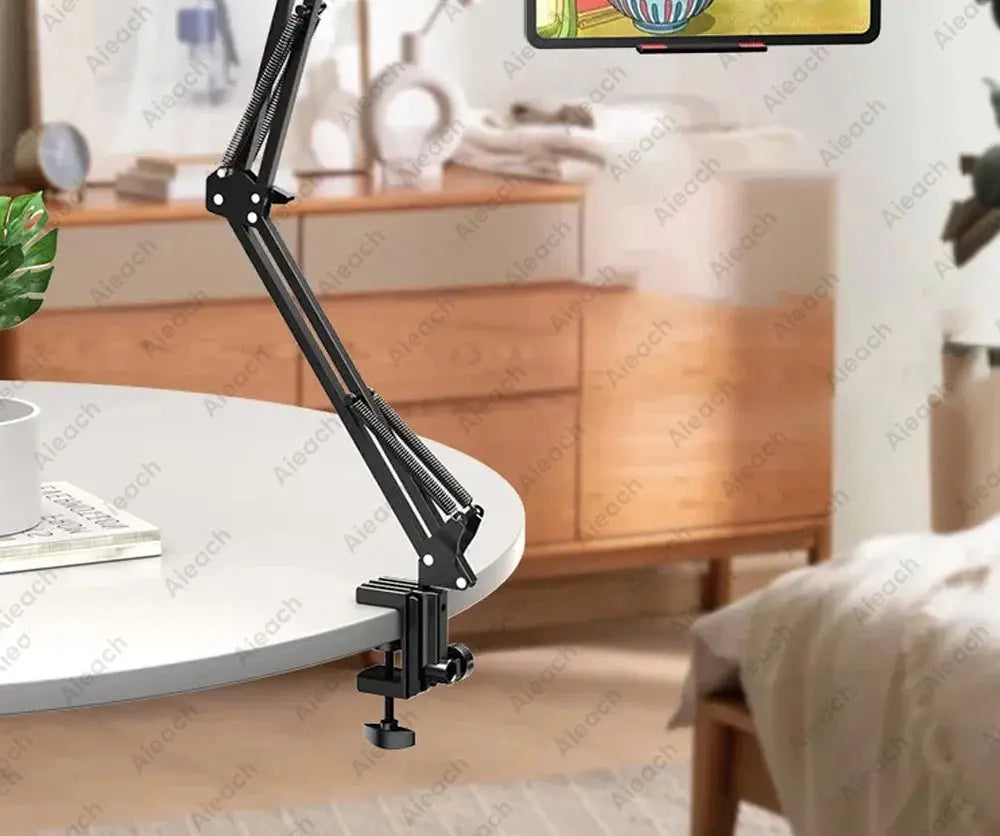 Tablet Holder for Bed with Long Metal Arm iPad Stand Tablet Bracket 360° Rotating Bed Phone Mount for 4.5~12.9 inch Phone Tablet - ALPENZO