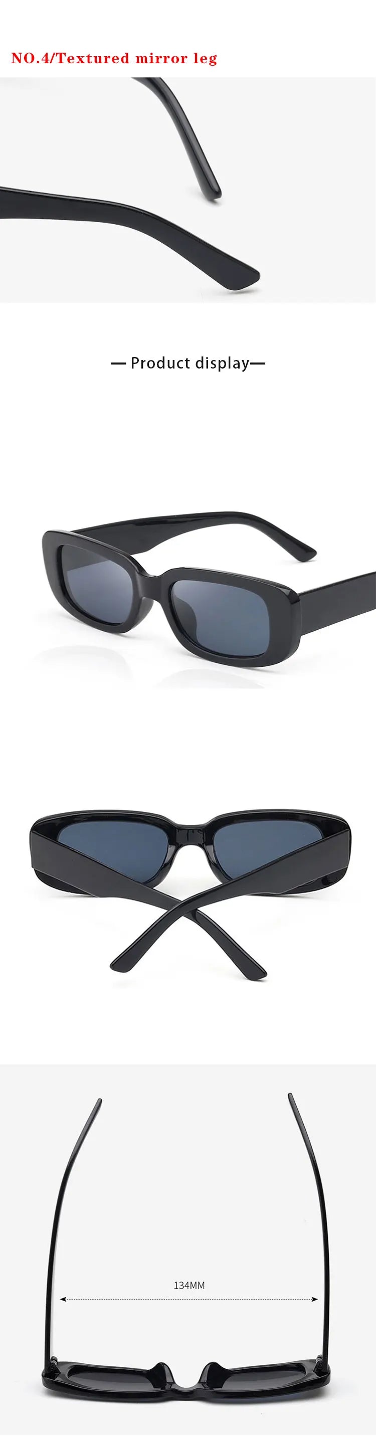 Box black new sunglasses male European glasses female retro anti-UV sunglasses