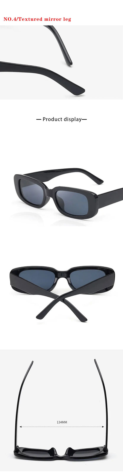 Box black new sunglasses male European glasses female retro anti-UV sunglasses