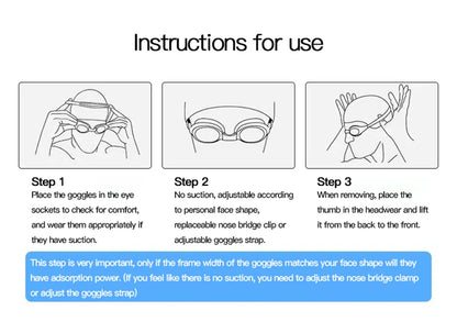 Swimming Goggles Adult Myopia Swimming Goggles One-piece Earplugs Electroplating Anti-fog High-definition Swimming Goggles