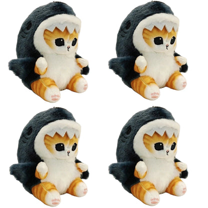 Hot Cute Shark Cat Fried Shrimp Cat Plush Doll Pendant Doll Beautiful Room Car Bag Decoration Pendant Opening Holiday Gift 12cm ALPENZO