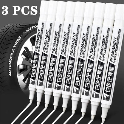 White Marker Pens set 2.0mm Oily Waterproof White Gel Pen DIY Graffiti Sketching Marker Stationery Writing School Supplies brush ALPENZO