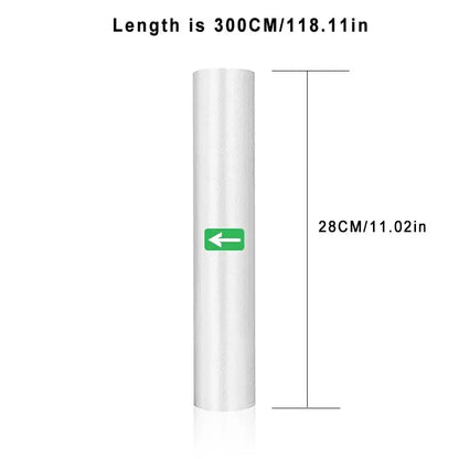 1 Roll 300CM Vacuum Seal Bags For Food, Food Saver Bags Rolls, Household Vacuum Packing Bag, Vacuum Sealer, Vacuum Storage Bags - ALPENZO