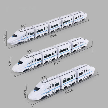 Kids DIY Simulation High Speed Railway Train Toy Car Electric Sound Light Model Train Educational Toys Boys Girls Gift Birthday ALPENZO
