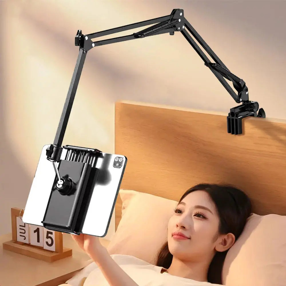 Tablet Holder for Bed with 90cm Metal Arm 360° Rotating Bed Tablet Mount Stand For iPad Stand 4.5~11 Inch Phone Tablet Bracket - ALPENZO