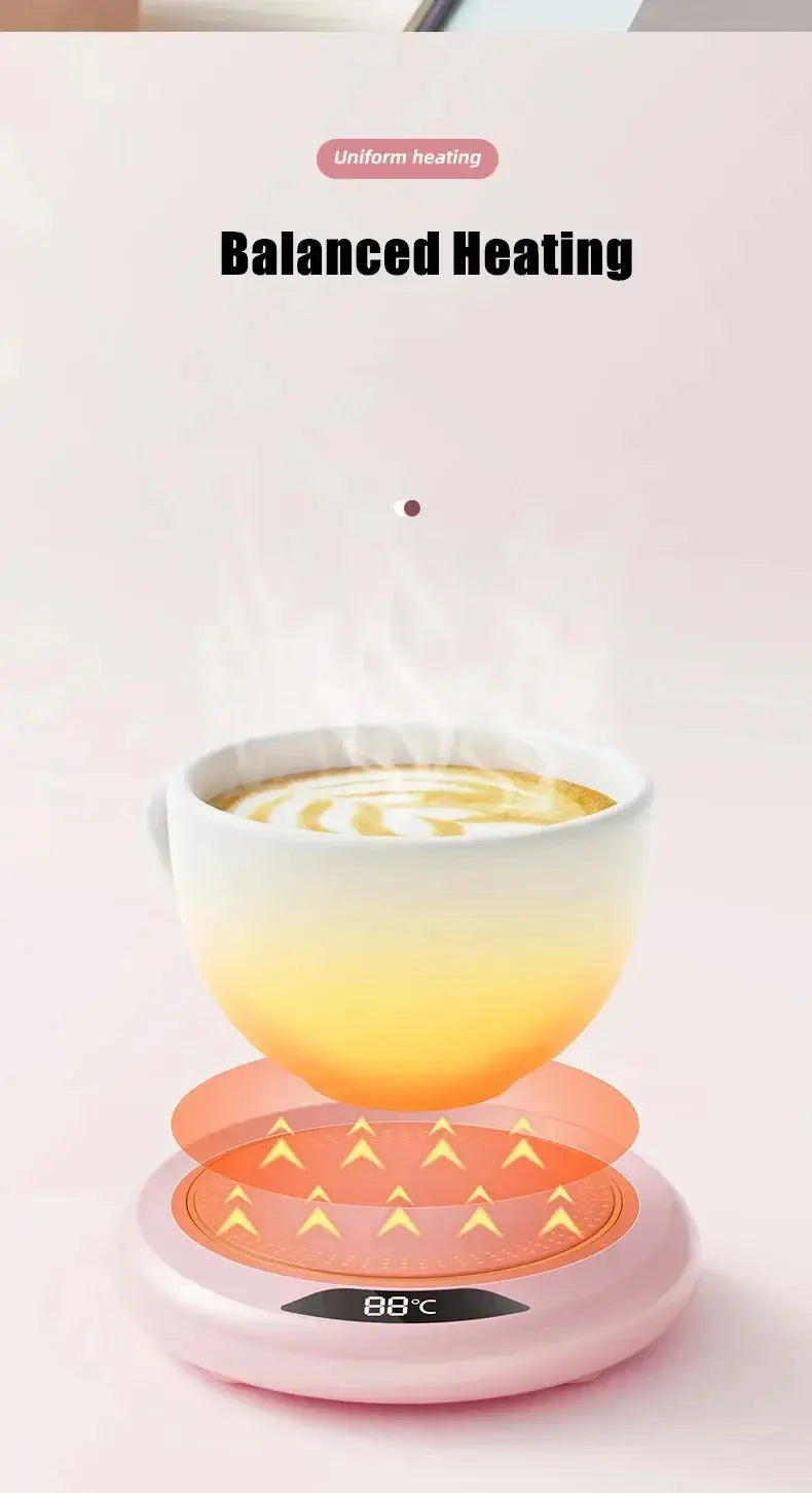 Thermostat Coaster USB Home Heating Coaster 3-speed Adjustment Heating 55 Degrees Constant Temperature - ALPENZO