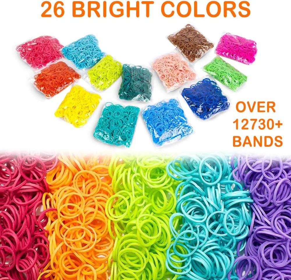 Loom Rubber Bands Refill Kit Premium Bracelet Making Kit for Kids Weaving DIY Crafting Toys Christmas Gift Children Toys ALPENZO