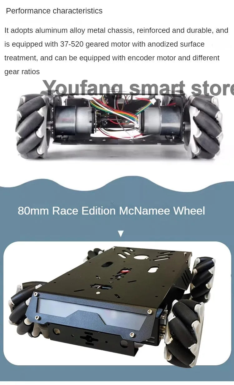 25Kg Load RC Tank V3 Mecanum Wheel Robot Car For Arduino Robot DIY Kit with Encoder Motor and Ps2 Handle Programmable robot Kit ALPENZO