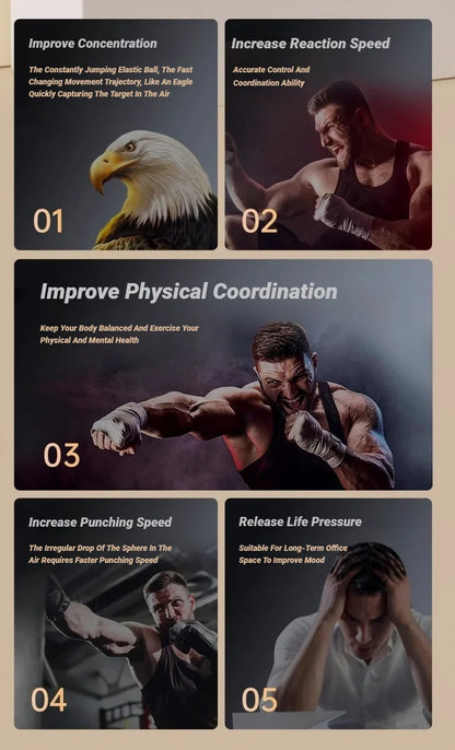 MMA Boxing Speed Ball Head-Mounted Pu Training Hand Eye Reaction Home Sandbag Fitness Equipment Gym Muay Thai Fighting Pressure
