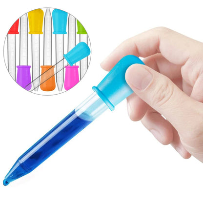 5PCS 5ml Small Silicone Plastic Pipette Dropper Feeding Medicine Liquid Eye Ear Pipette Dropper Lab Experiment Toys Gift ALPENZO