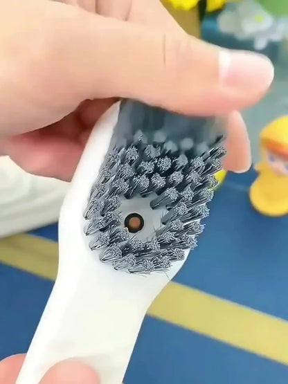 1/2pcs Shoes Brush Automatic Liquid Discharge Multifunction Press Out Shoes Cleaner Soft Bristles Clothes Brushes Cleaning Tool
