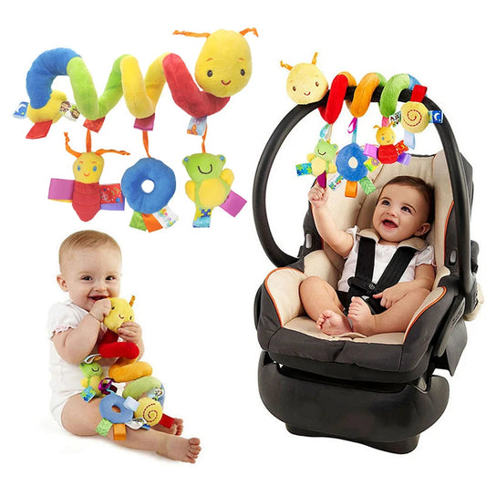 Baby Crib Hanging Rattles Toys Car Seat Toy Soft Mobiles Stroller Crib Cot Spiral Toy Pram Hanging Dolls for Babies Newborn Gift ALPENZO