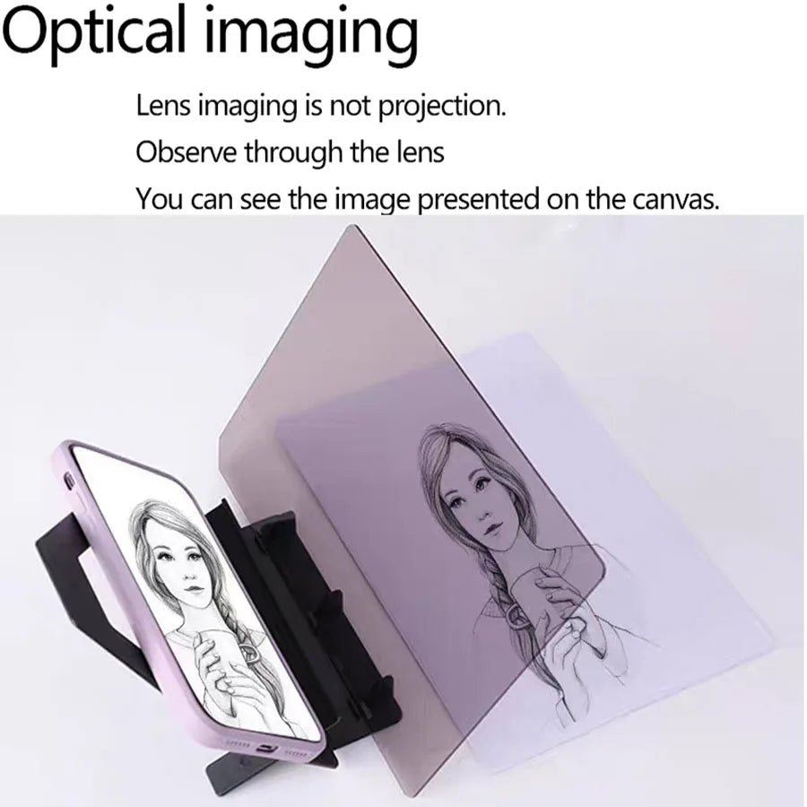 Portable Optical Drawing Copying Board Imitation Tracing With Projection Screen Learning Tool Suitable For Mobile Tablet ALPENZO