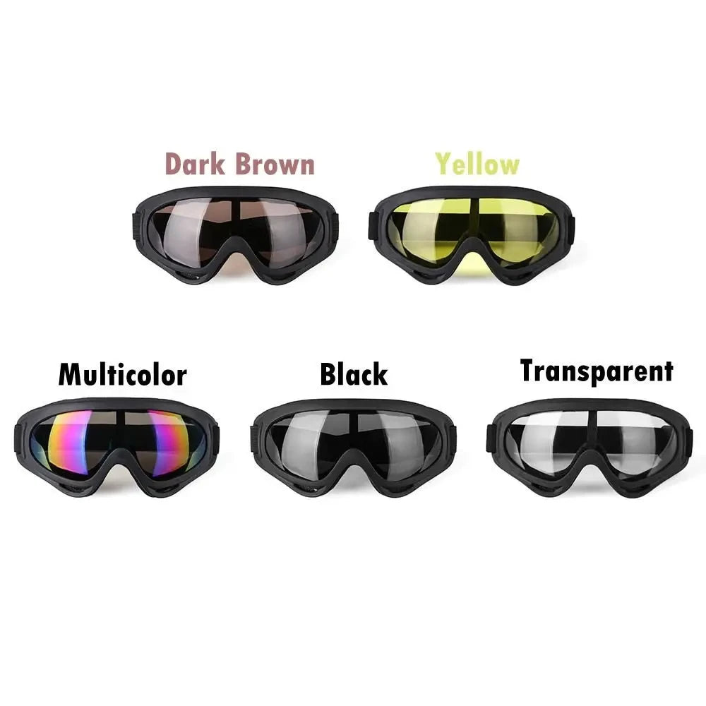 DIZETION 1Pc Winter Windproof Skiing Glasses Goggles Outdoor Sports Eyewear Glasses Ski Dustproof Cycling Lens Frame Sunglasses
