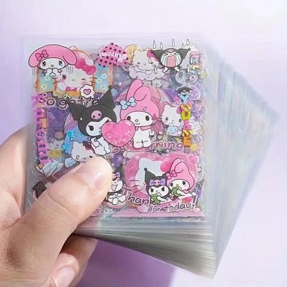 Non-Repeating 100-Piece Sticker Set Cinnamoroll Kuromi Waterproof Stationery Sticker Gift Box Birthday Gift ALPENZO