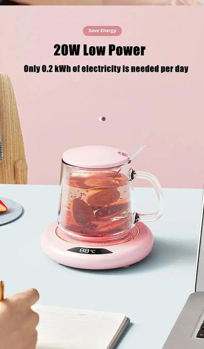 Thermostat Coaster USB Home Heating Coaster 3-speed Adjustment Heating 55 Degrees Constant Temperature - ALPENZO