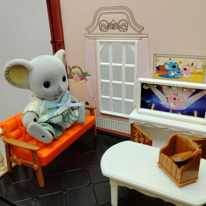 miniature items dollhouse furniture accessories living room bedroom supermarket shopping games family interaction doll kids toys ALPENZO