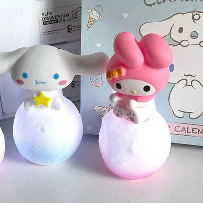 Sanrio Hello Kitty Night Light Luminous Children's Toy Bedside Lamp Anime Cartoon Kuromi Cinnamoroll Cute Children's Gift Gift ALPENZO