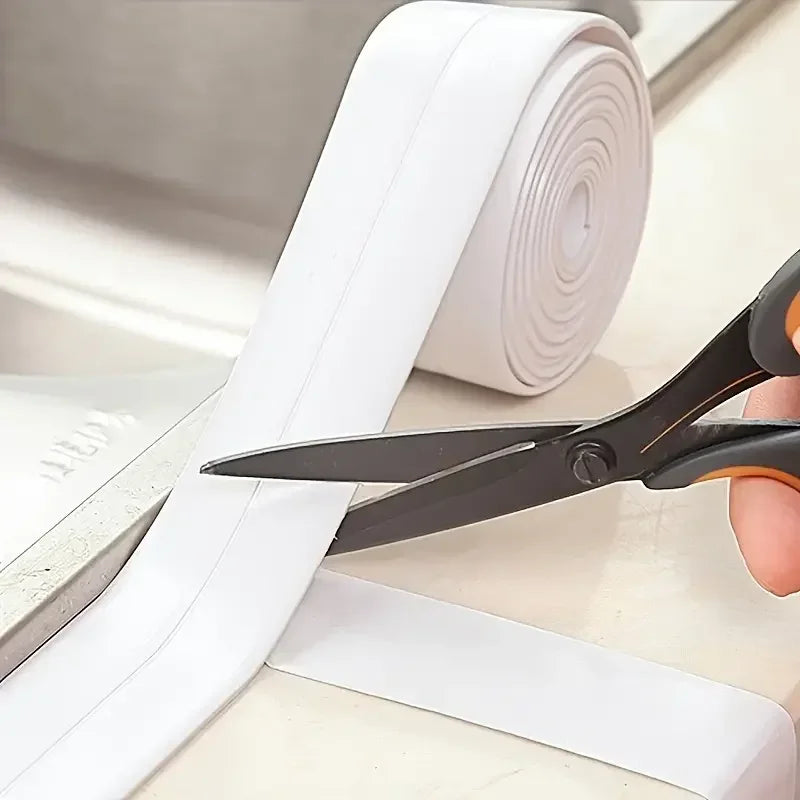 1 Roll of Waterproof White PVC Self-Adhesive Tape - Perfect for Bathroom, Sink & Kitchen - Super Strong Stickiness! - ALPENZO