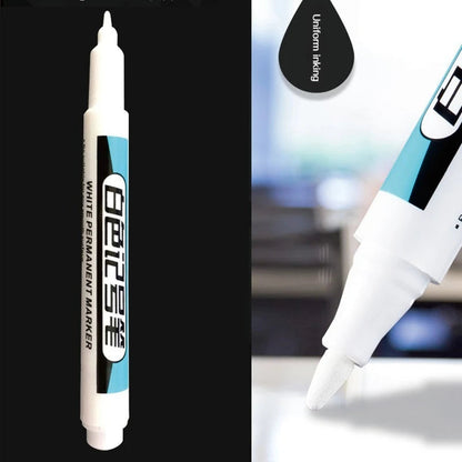 1/4Pcs White Permanent Paint Pen set for Wood Rock Plastic Leather Glass Stone Metal Canvas Ceramic Deep Hole Marker 0.7mm ALPENZO