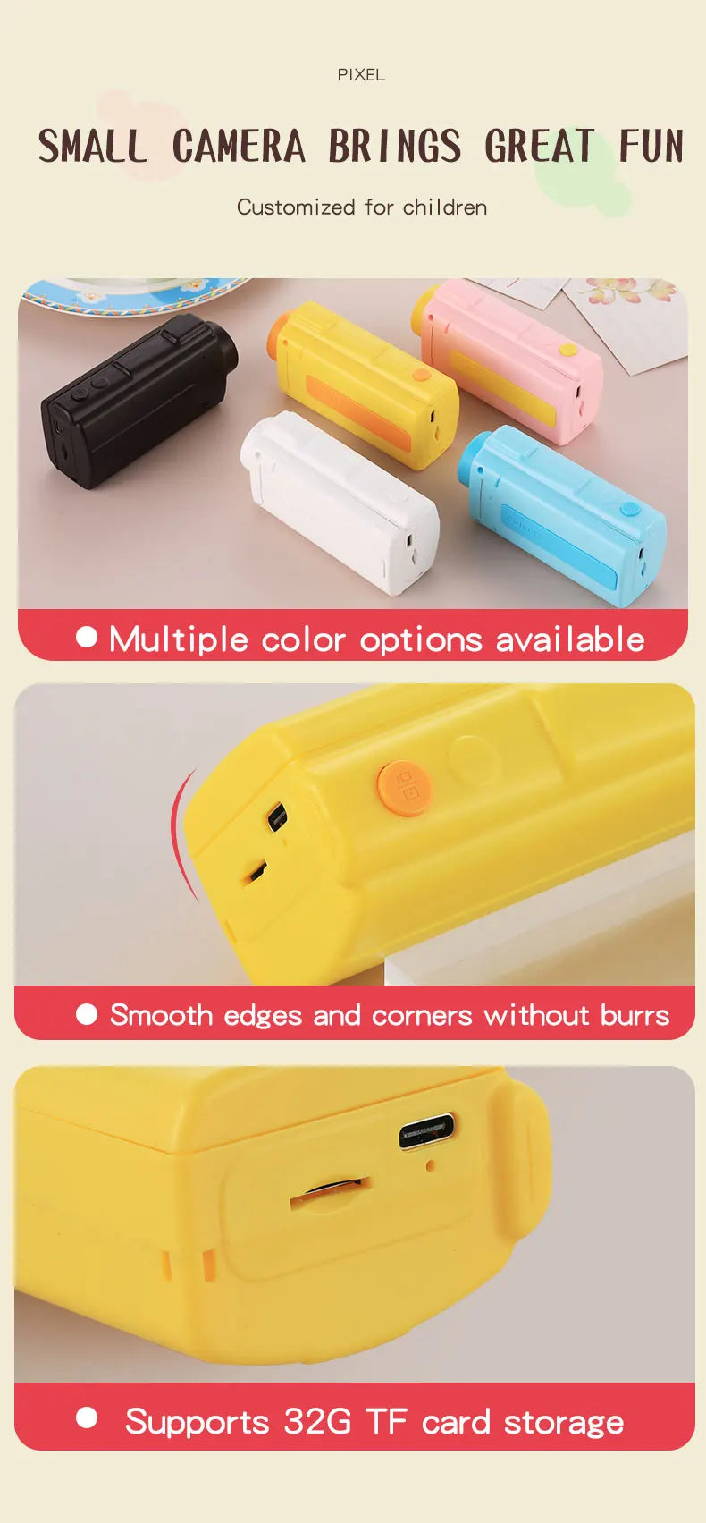 Kids Video Camcorder 1080P 20 MP High Resolution Portable Mini Digital Camera with 2.4 Inch Large Display Screen Birthday Gifts ALPENZO